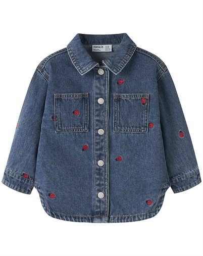 Name It - NMFNina EMB Denim Jakke - Medium Blue